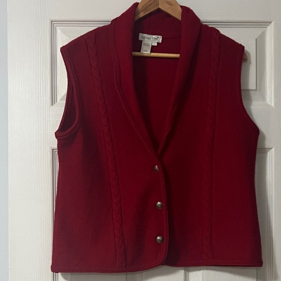 Coldwater Creek Tops - Coldwater Creek Red Sweater Vest